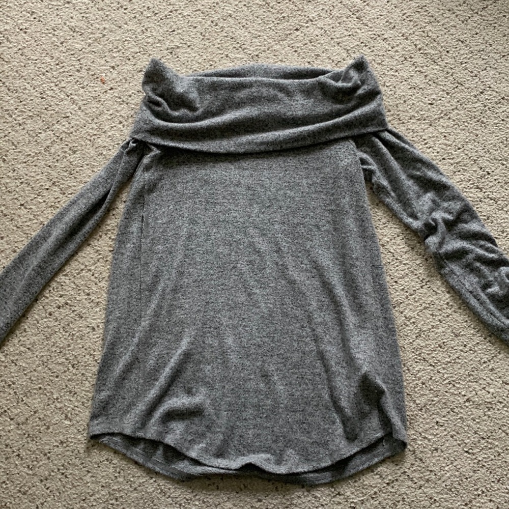 Grey off the shoulder sweater